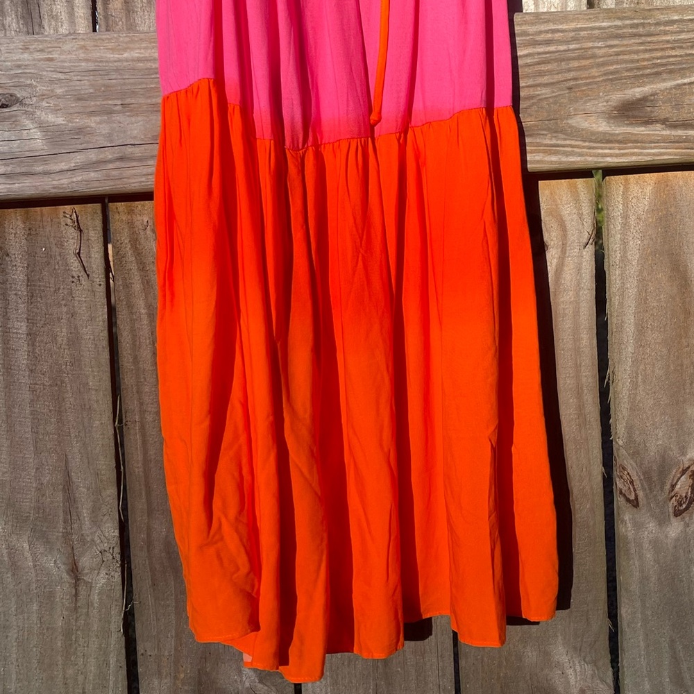 Linea Donatella Orange and Pink Women's Dress Size M - Picture 2 of 12